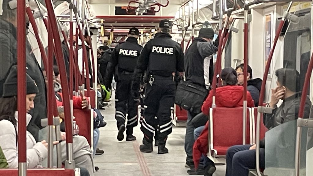 Increased Toronto police presence aboard a TTC subway