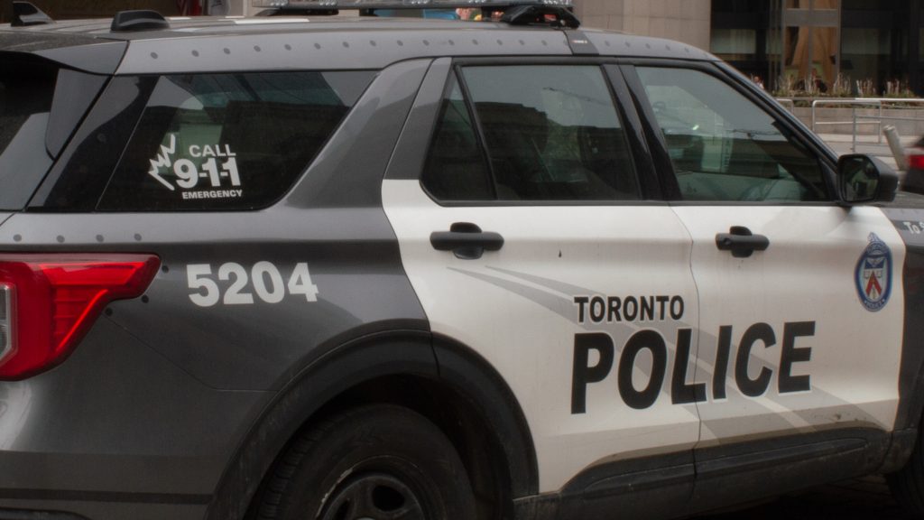 Toronto Police vehicle outside Union Station