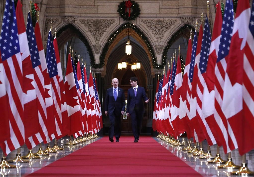 Prime Minister Justin Trudeau and US vice-president Joe Biden