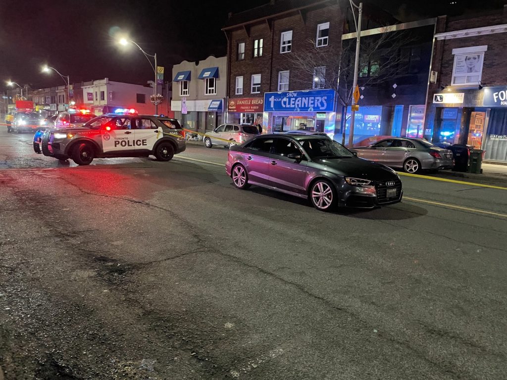 Police are investigating after a man was struck by a vehicle at Yonge and Lawrence.