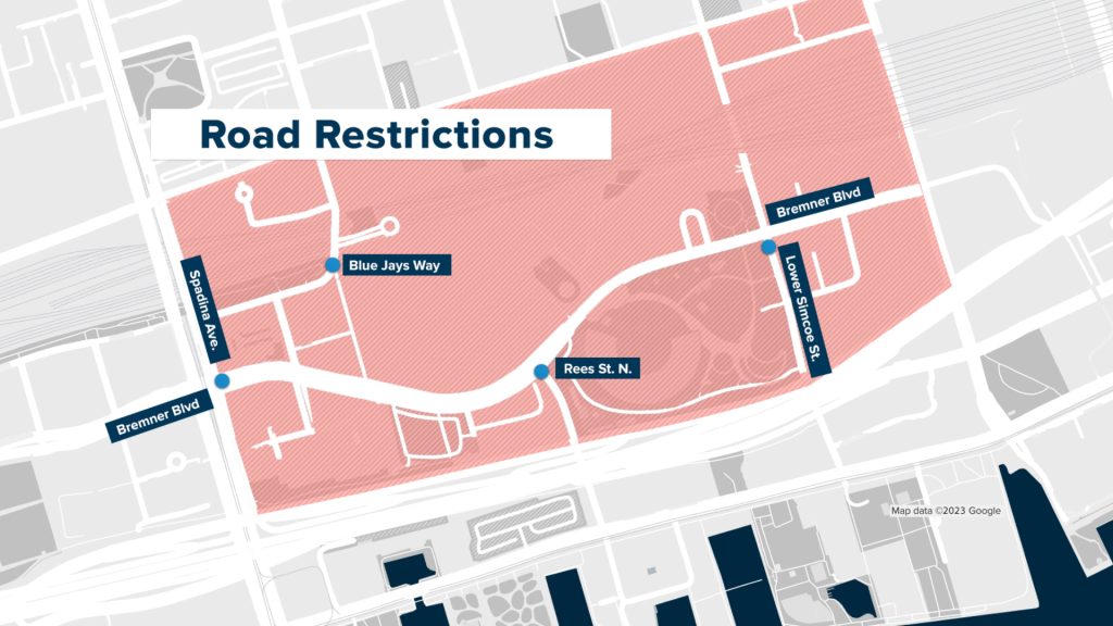 Map of road restrictions for April11, 2023
