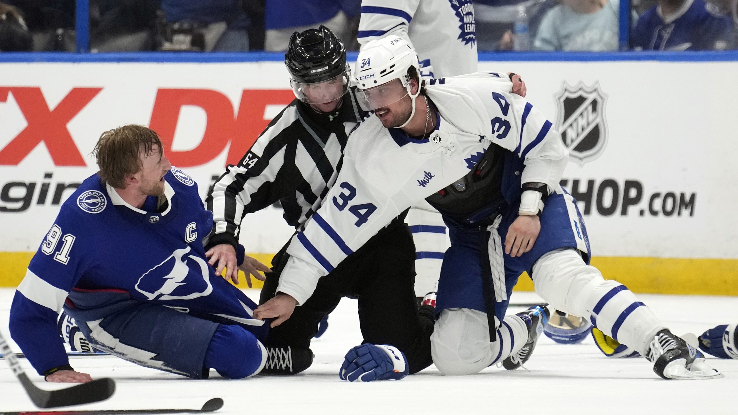 TSN on X: Leafs' Lafferty fined for cross-check on Lightning's