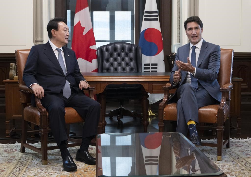Justin Trudeau and Yoon Suk Yeol