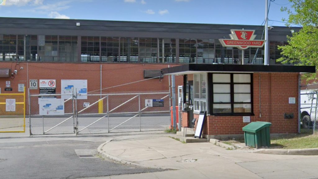 Exterior view of the TTC's Greenwood Yard