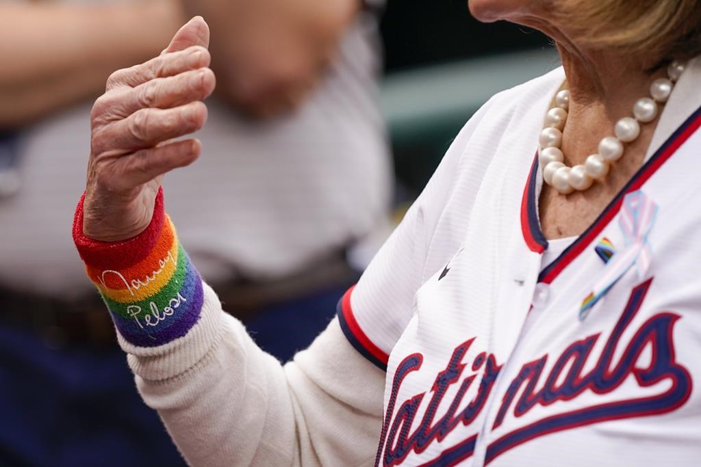 Former Speaker Pelosi throws out first pitch at Nationals' Pride night -  The San Diego Union-Tribune