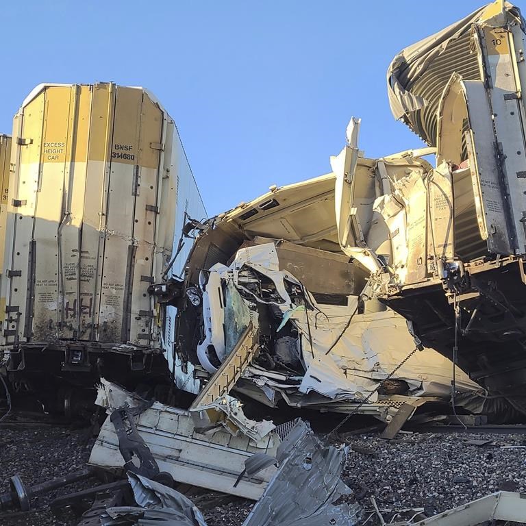 23 freight cars, new vehicles heavily damaged in train derailment in