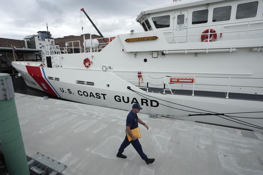 The U.S. Coast Guard Cutter Warren Deyampert is docked