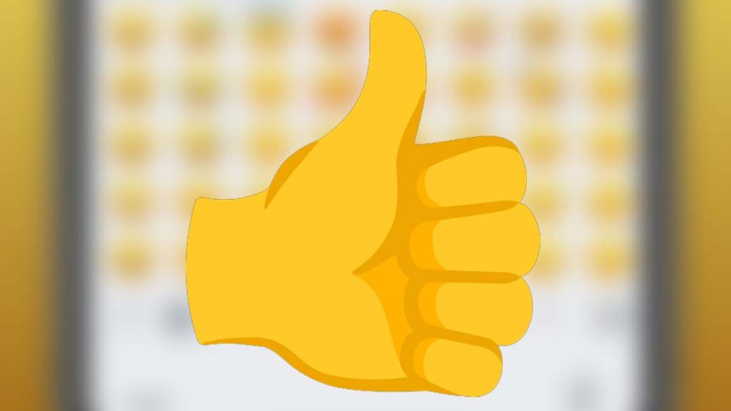 Thumbs up emoji