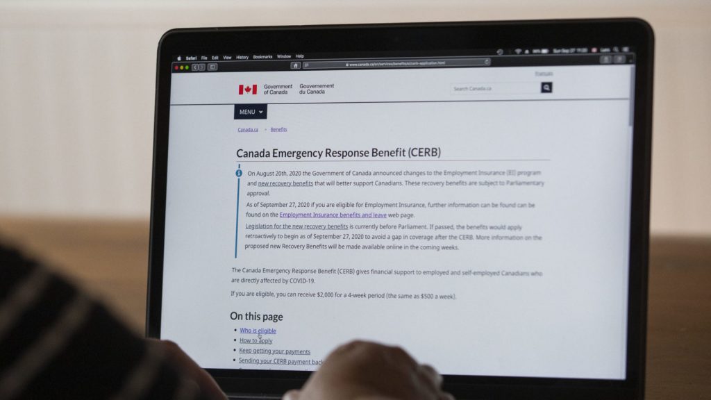 Canada's website for Canada Emergency Response Benefit (CERB)