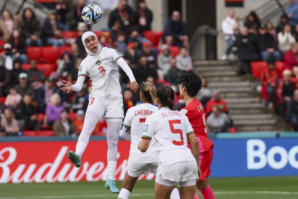 First senior-level Women's World Cup player to compete in hijab