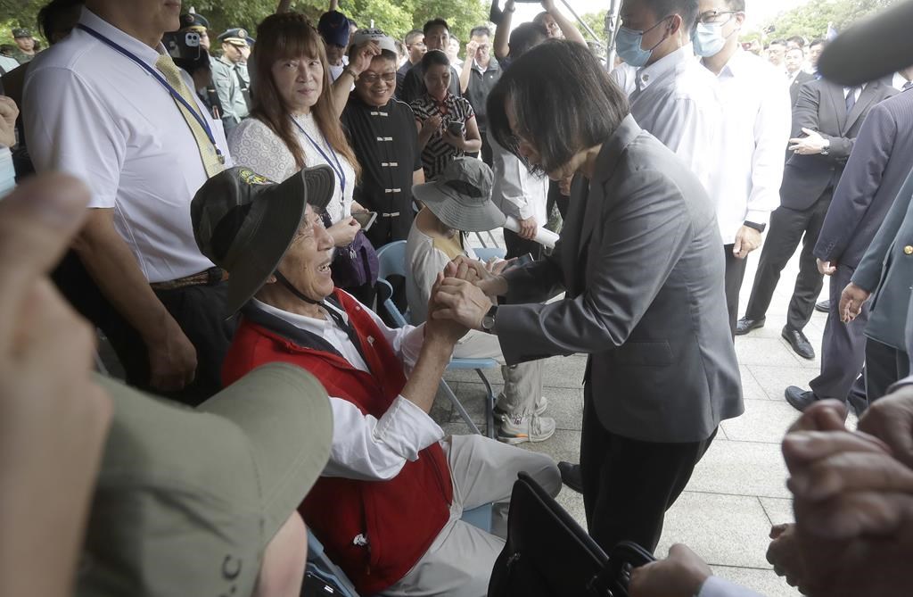 Tsai renews her pledge to strengthen Taiwan's self-defense during her visit to war memorial