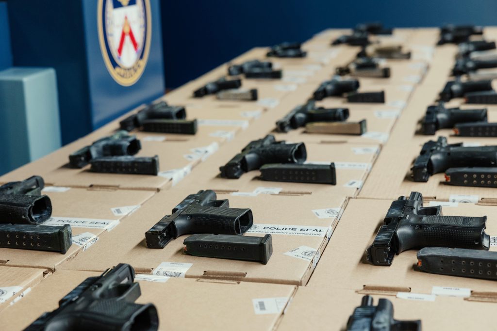 Photo of a gun seizure in Toronto