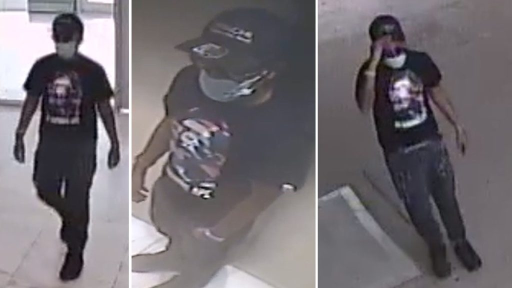 Surveillance images of a suspect