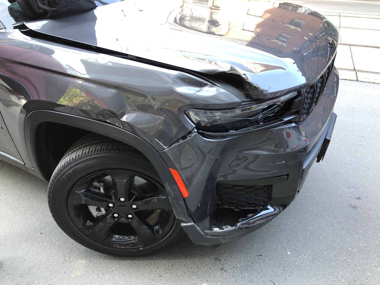 A parking enforcement vehicle was involved in a crash with another vehicle in downtown Toronto