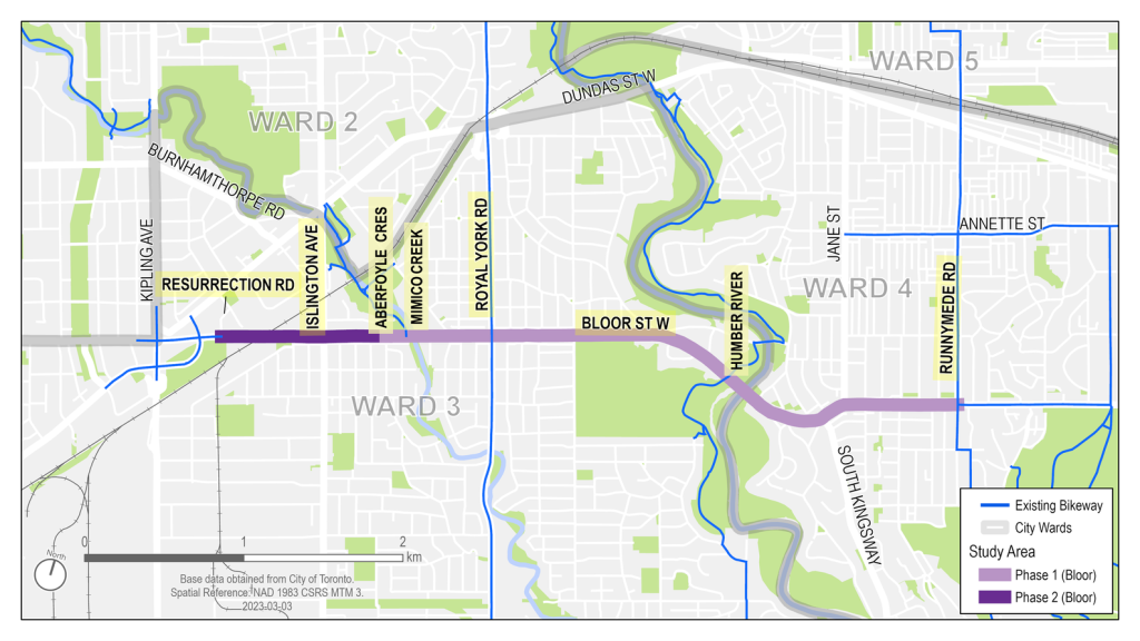 Bloor West Complete Street map