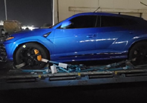 A luxury vehicle seized during Project Luxe