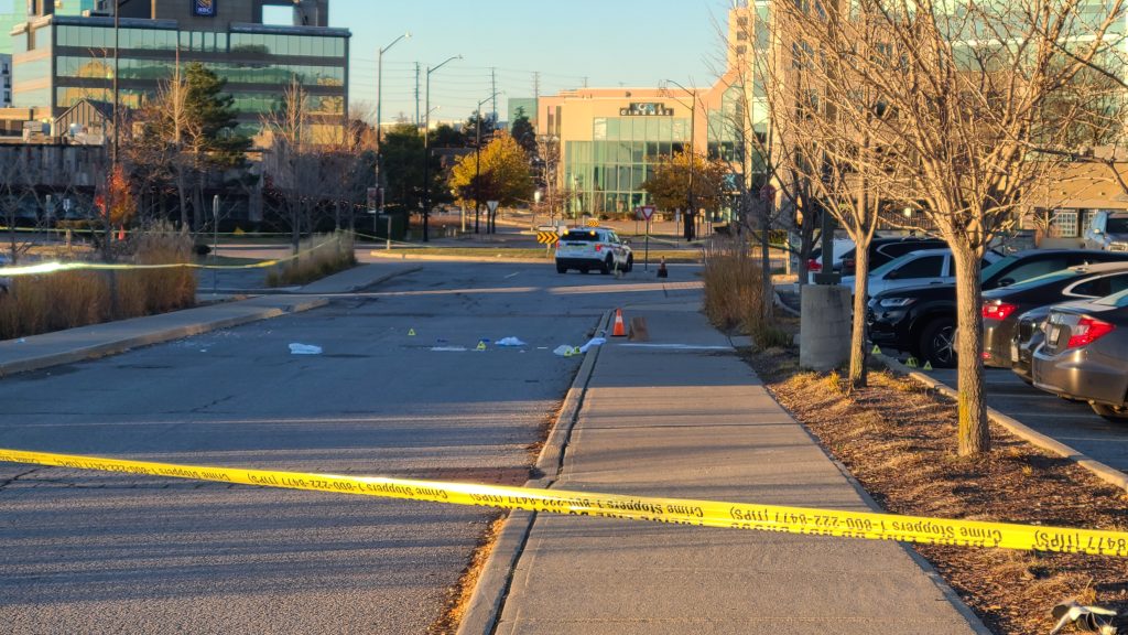 York region police on the scene of a fatal shooting in Richmond Hill