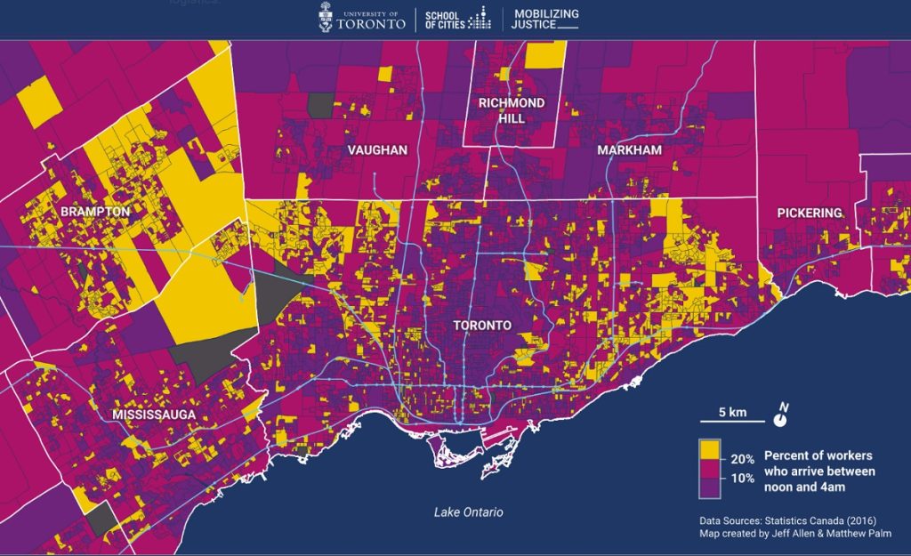 Toronto-area shift workers need 'transportation justice,' better service:  study