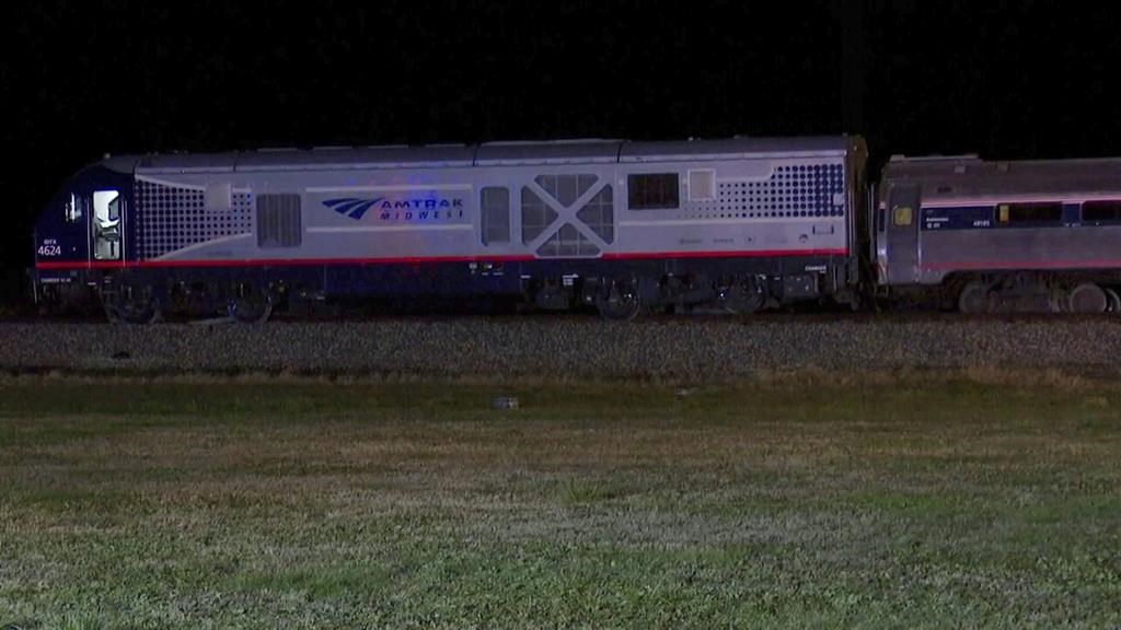 Chicago bound Amtrak train derails after hitting empty vehicle and