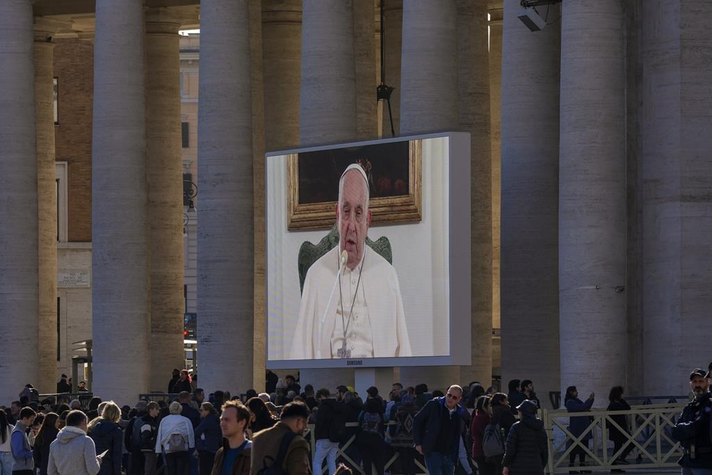Pope Francis says he's doing better but again skips his window appearance facing St. Peter's Square