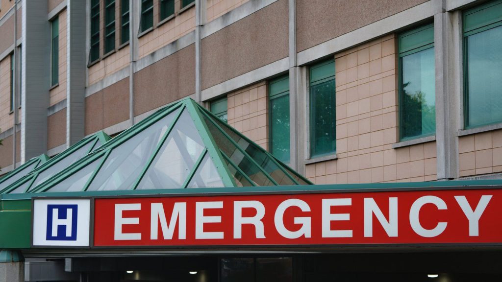 The emergency sign of a Toronto hospital