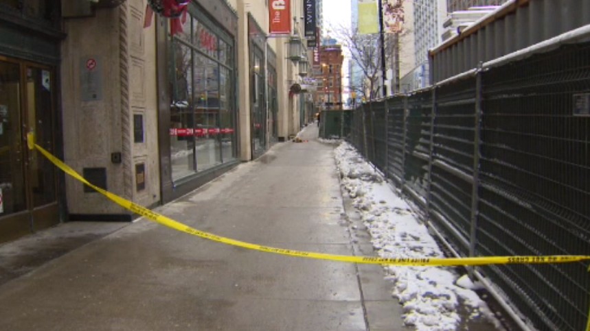 Police investigate after a security guard was stabbed in the area of Yonge and Gerrard Streets