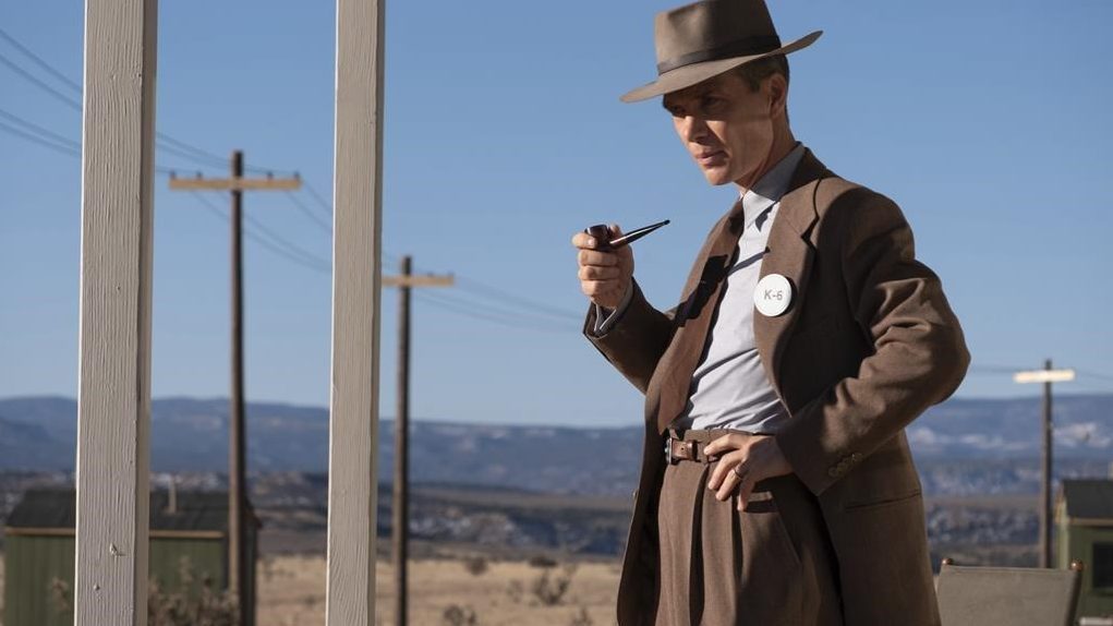 This image released by Universal Pictures shows Cillian Murphy in a scene from "Oppenheimer"