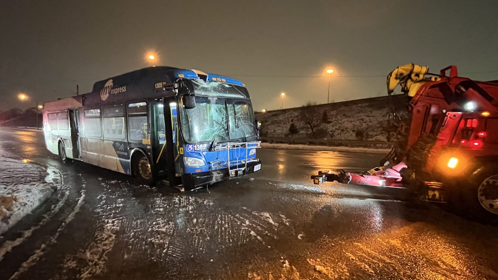 Mississauga Transit Bus Crashes Into Hydro Pole