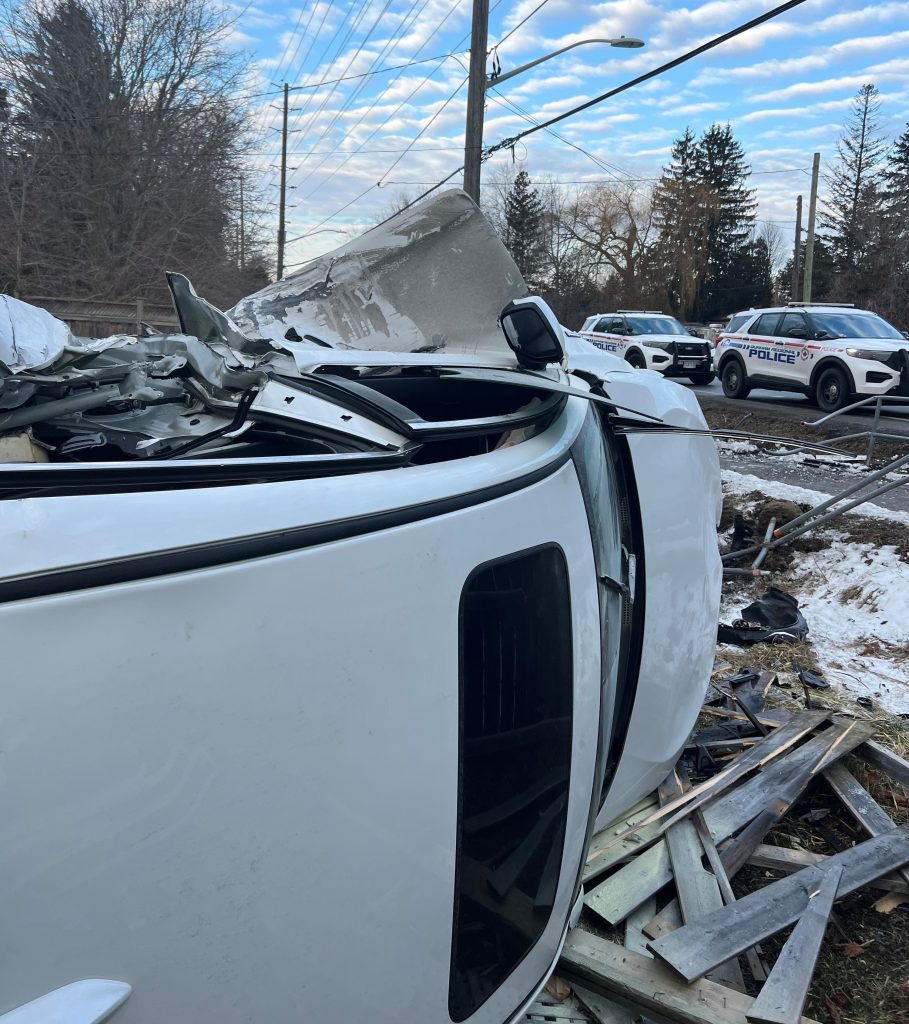The driver crashed an alleged stolen vehicle in Pickering on Feb. 21, 2024