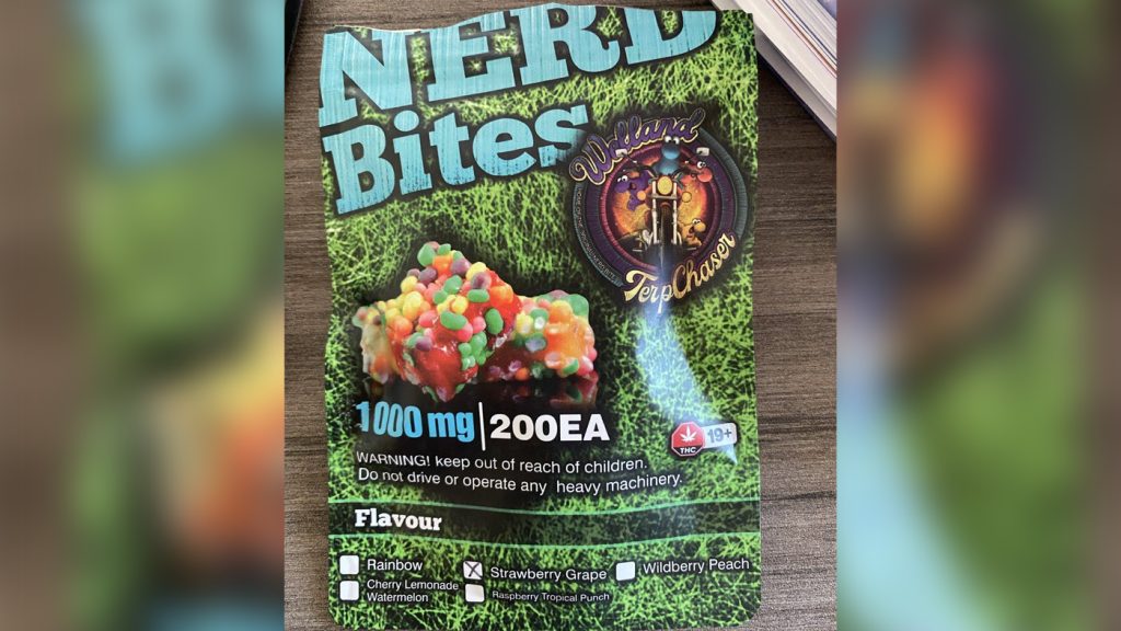 Packaging that depicts highly potent cannabis as a "treat" to children