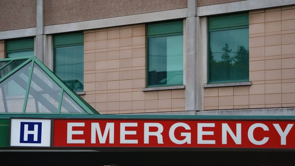 The emergency sign of a Toronto hospital