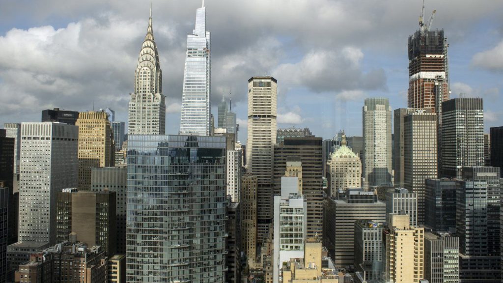 The skyline of midtown Manhattan in New York City