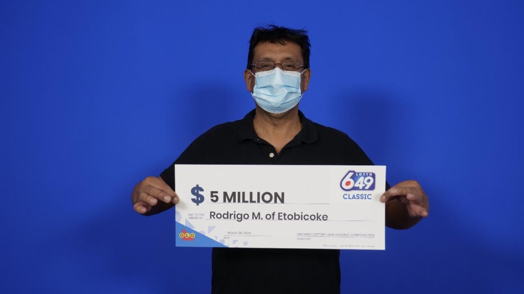'There are no words': Etobicoke man wins $5M in OLG Lotto 6/49 jackpot