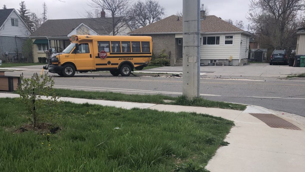 'Chain reaction': 2 school buses involved in multi-vehicle crash in Mississauga: police