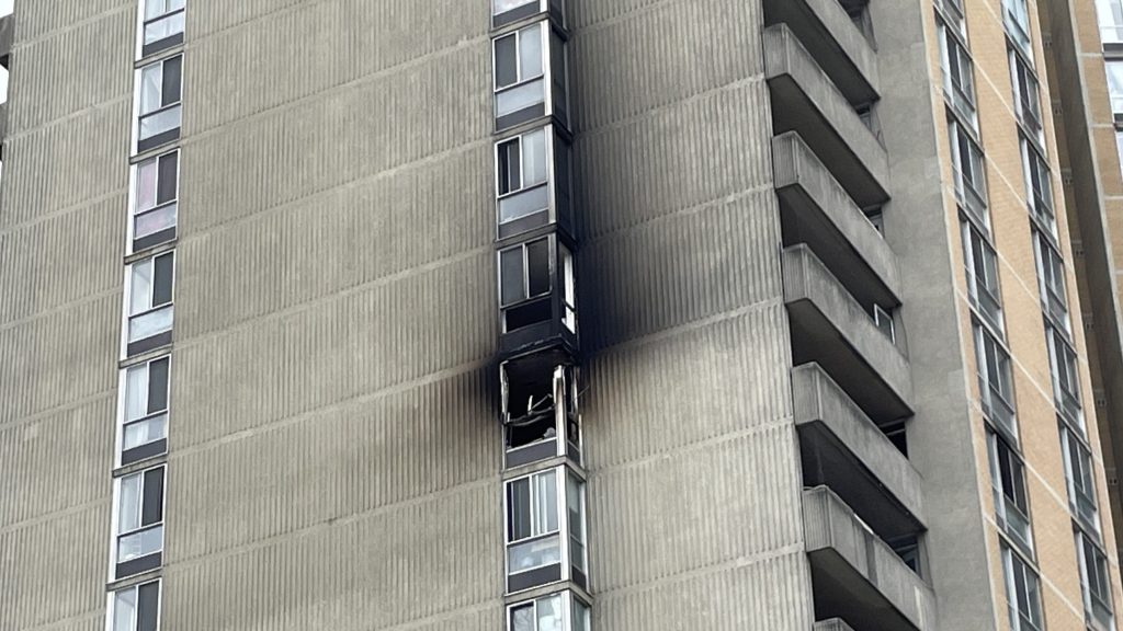 A fire broke out at an apartment building at Trethewey Drive and Martha Eaton Way in North York on April 24, 2024