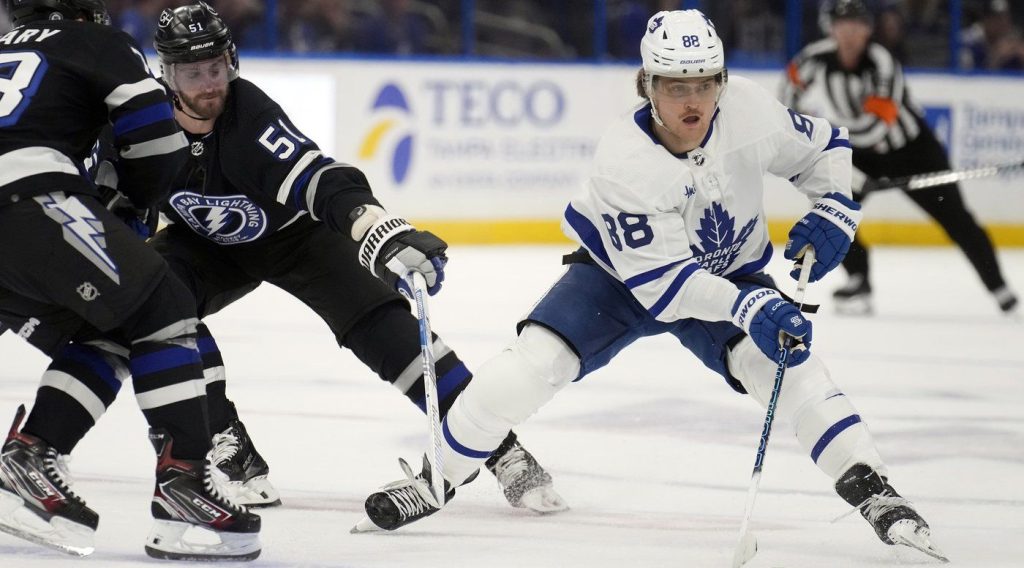 William Nylander to make his playoff debut tonight in Game 4 against Boston
