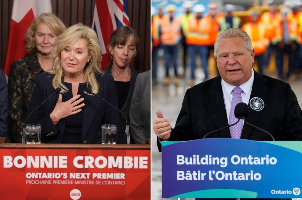 Bonnie Crombie and Doug Ford