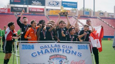 Orangeville soccer club lifts trophy at international event in Texas