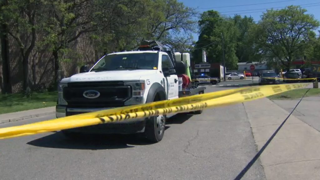 Police investigate after a man was struck in the area St, Dunstan Drive and Danforth Avenue