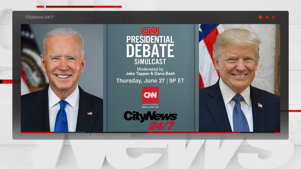 CityNews 24/7 live streaming tonight's U.S. Presidential debate