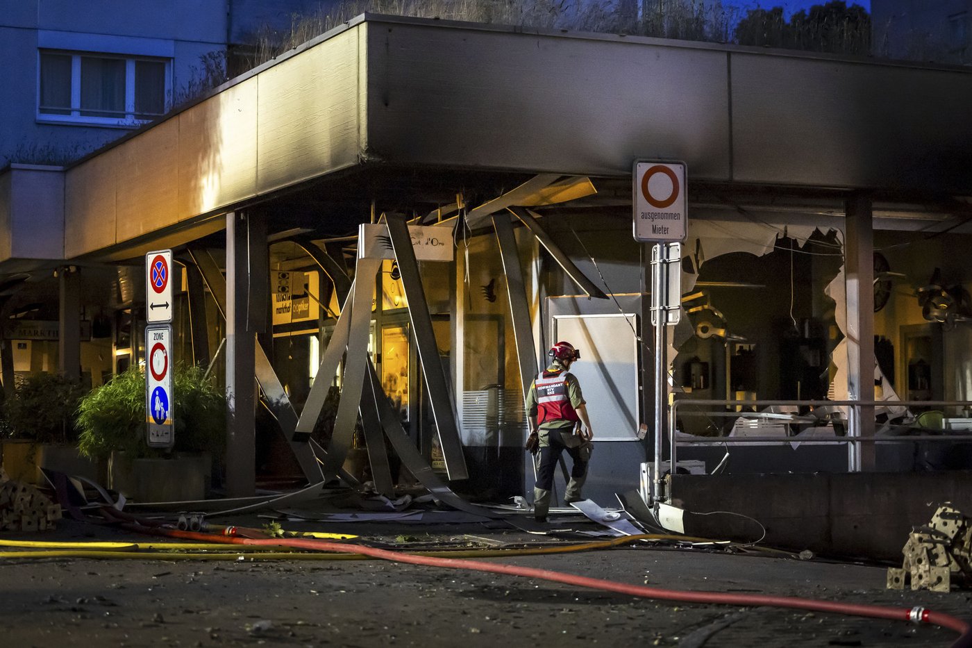 Garage Exploding Explosions in a Swiss garage have left 2 people dead and 11 injured