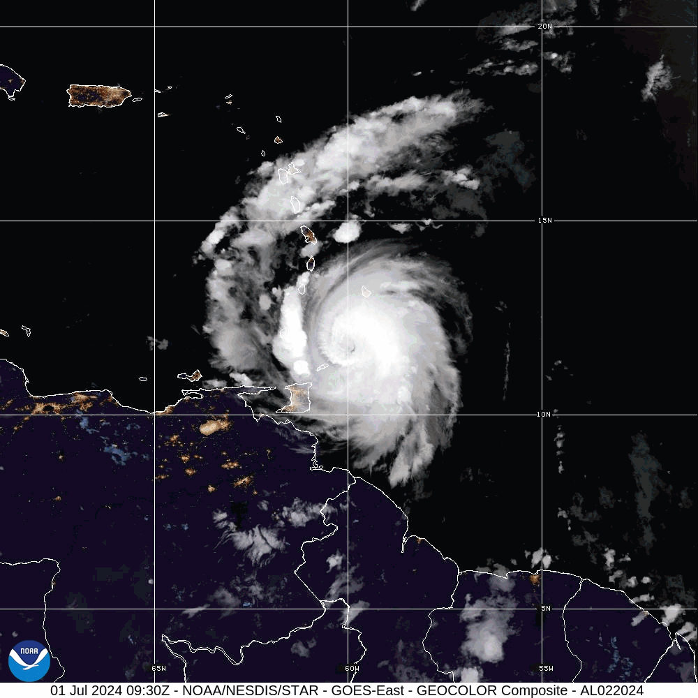 Hurricane Beryl makes landfall in southeast Caribbean as record-breaking Category 4 storm