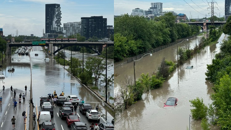 Section of the DVP, Gardiner closed due to flooding ahead of afternoon commute