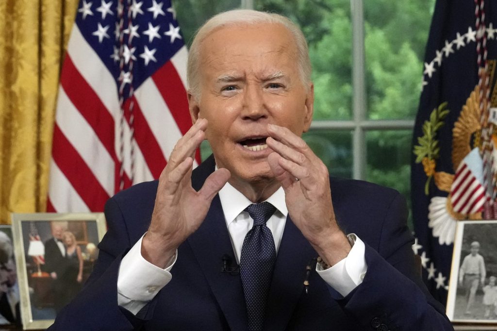 President Joe Biden asks Americans to reject political violence during prime-time address