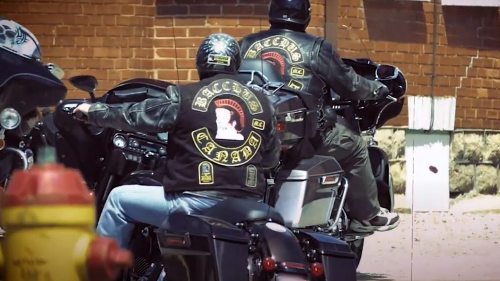 Members of the Bacchus Motorcycle Club