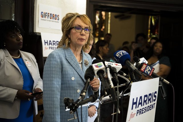 Gabrielle Giffords stumps for Kamala Harris in Pennsylvania as campaign for running mate takes shape