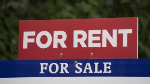 A realtor's sign advertising a house as for sale or for rent is shown in Ottawa on June 9, 2023.