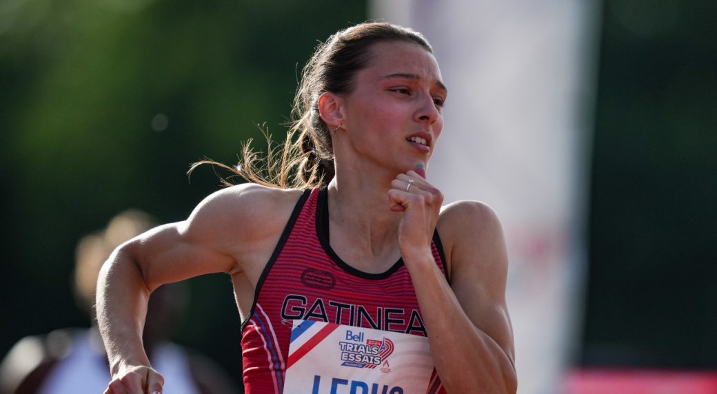 Audrey Leduc sets Canadian 100-m record at Paris Olympics