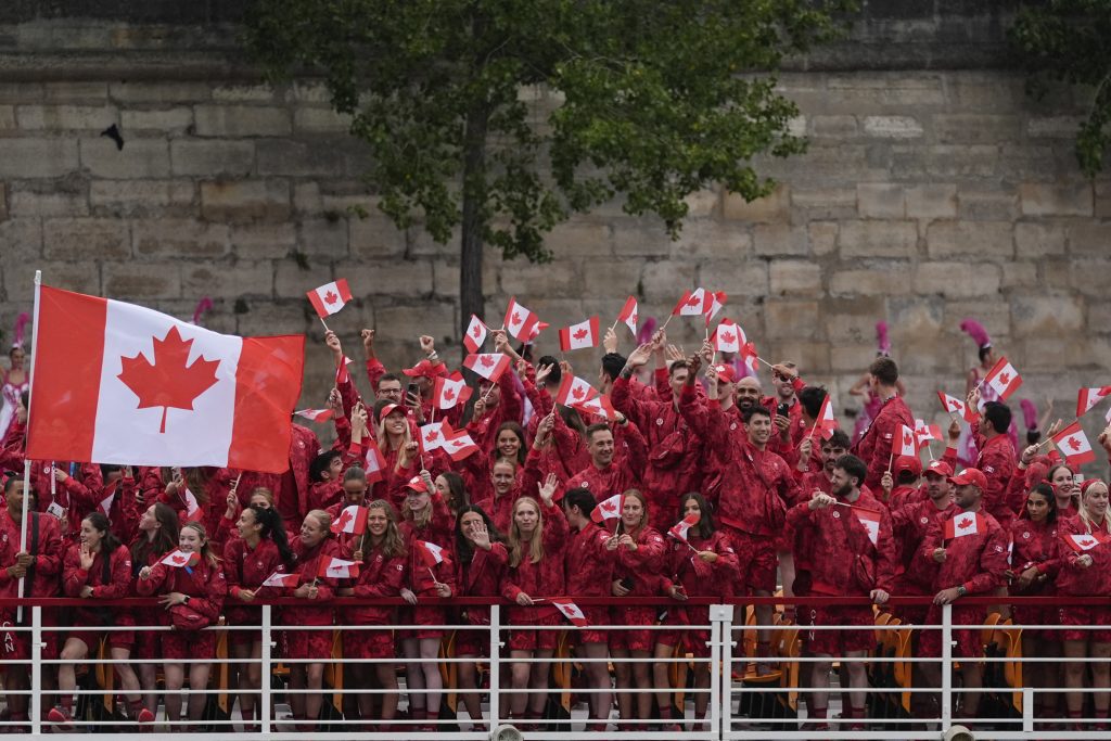 The boat carrying team Canada