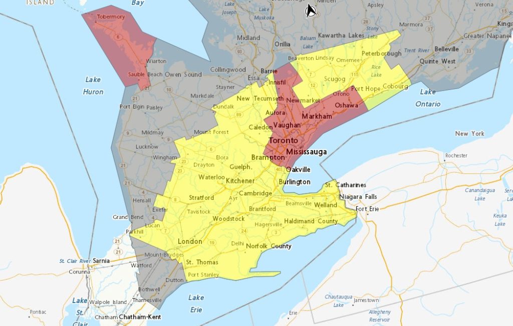 Severe thunderstorm warnings and watches issued across parts of southern Ontario